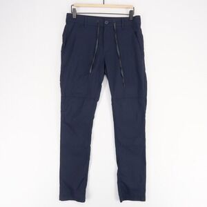 Roark Pants Mens 30x30 Navy Blue Traveler Drawstring Slim Straight